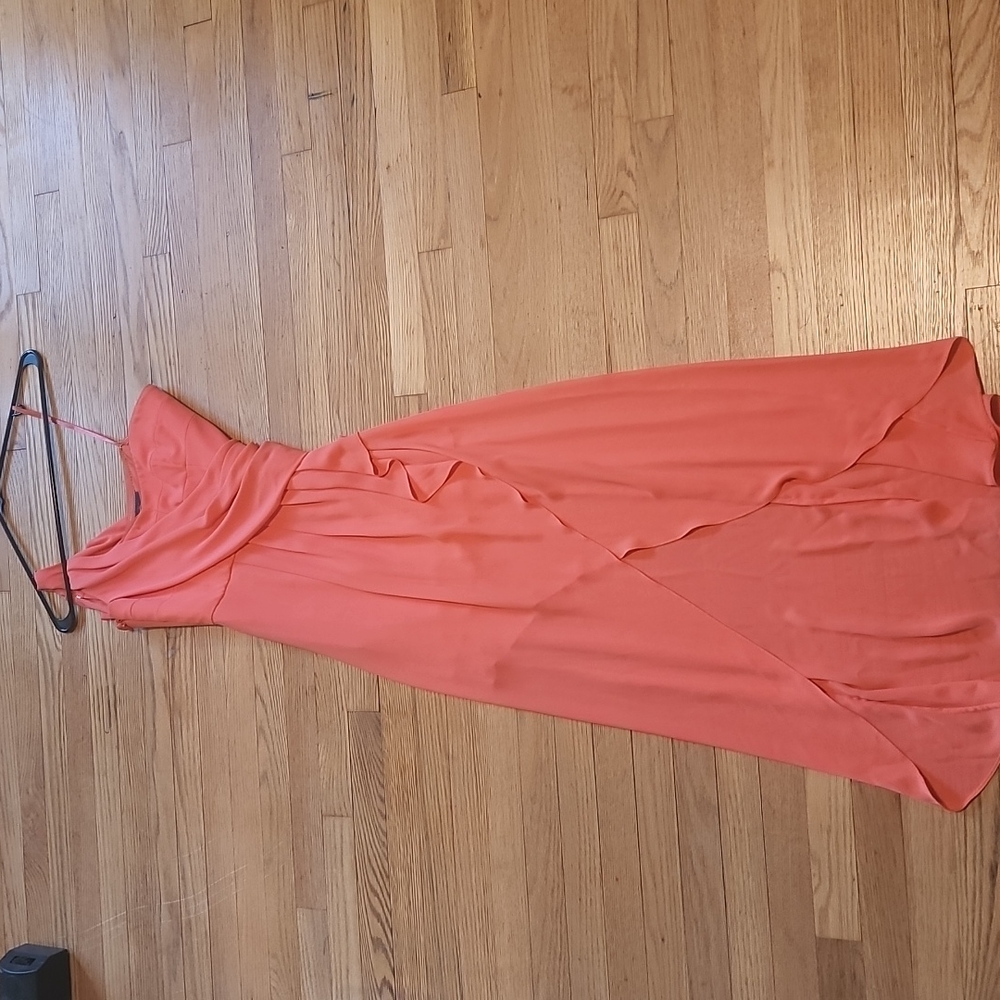 BCBG coral long dress